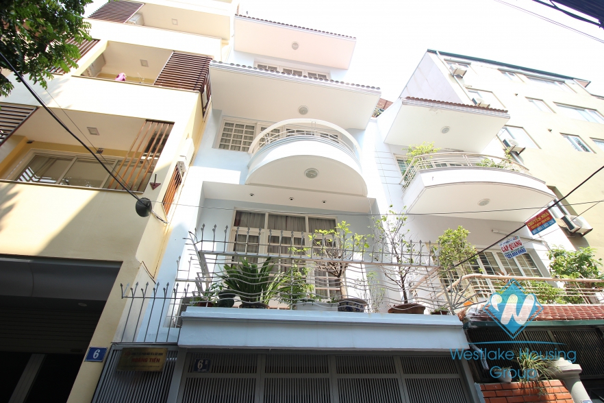 Nice house with 4 bedrooms and car parking space for rent in Ba Dinh
